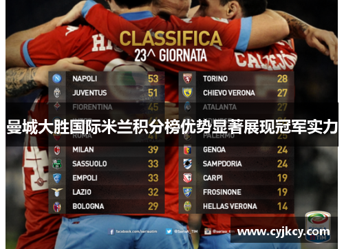 曼城大胜国际米兰积分榜优势显著展现冠军实力